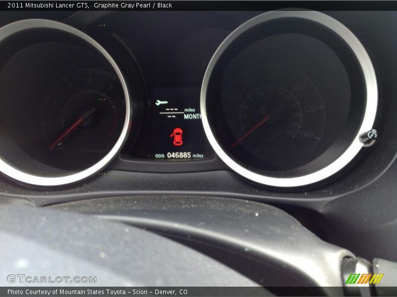 Graphite Gray Pearl / Black 2011 Mitsubishi Lancer GTS