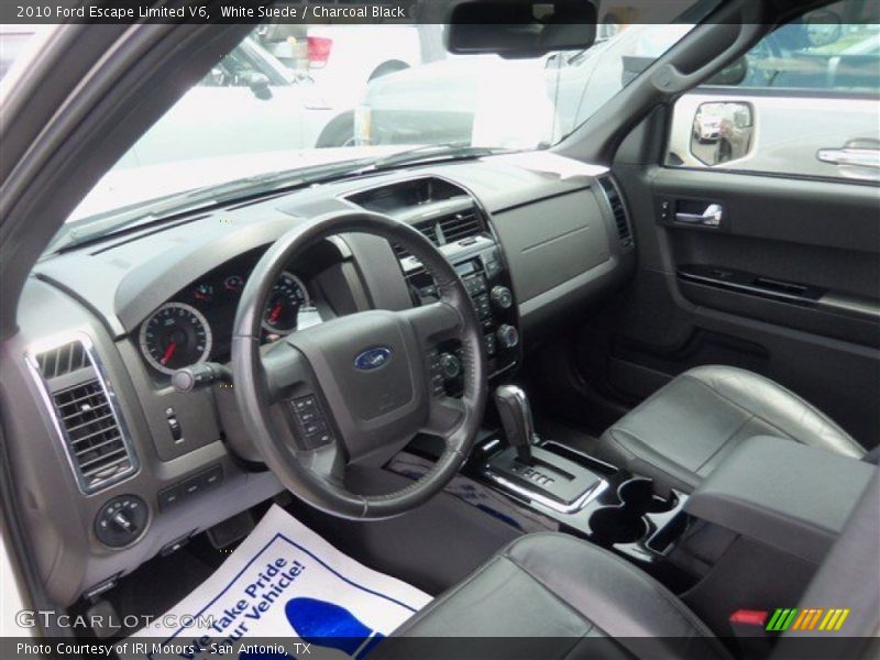 White Suede / Charcoal Black 2010 Ford Escape Limited V6