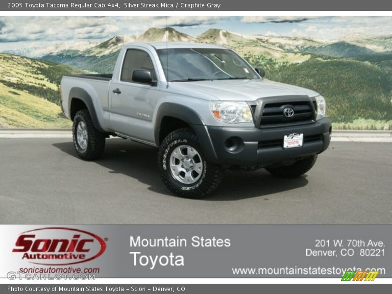 Silver Streak Mica / Graphite Gray 2005 Toyota Tacoma Regular Cab 4x4