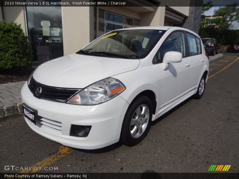 Fresh Powder White / Charcoal 2010 Nissan Versa 1.8 SL Hatchback