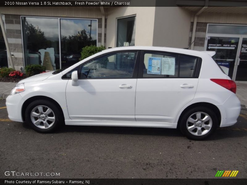 Fresh Powder White / Charcoal 2010 Nissan Versa 1.8 SL Hatchback