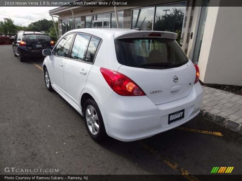 Fresh Powder White / Charcoal 2010 Nissan Versa 1.8 SL Hatchback