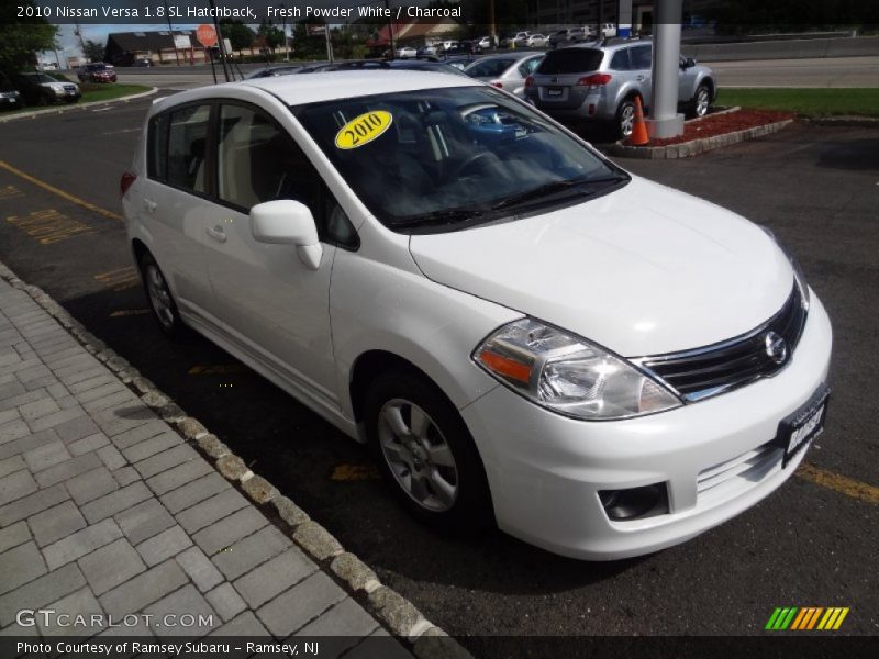 Fresh Powder White / Charcoal 2010 Nissan Versa 1.8 SL Hatchback