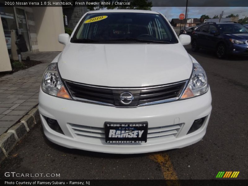 Fresh Powder White / Charcoal 2010 Nissan Versa 1.8 SL Hatchback