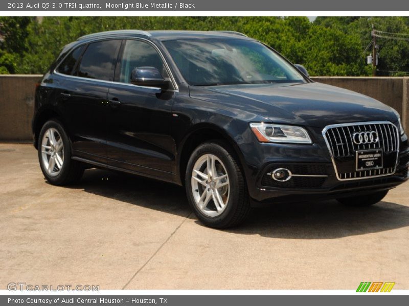 Moonlight Blue Metallic / Black 2013 Audi Q5 3.0 TFSI quattro