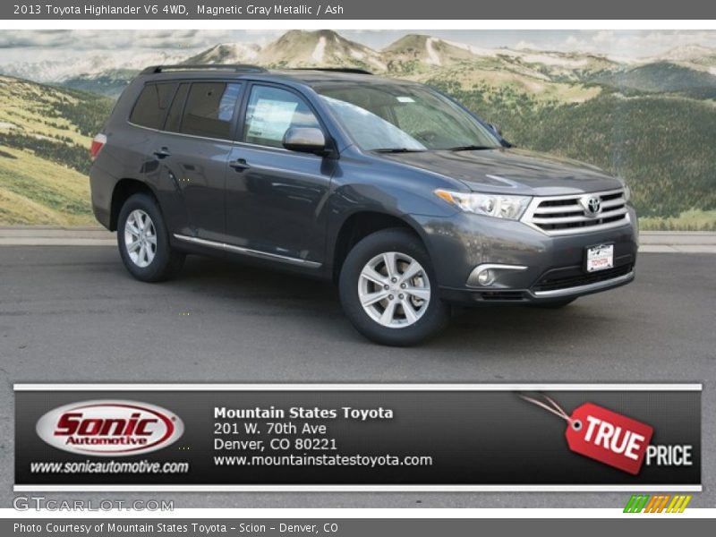 Magnetic Gray Metallic / Ash 2013 Toyota Highlander V6 4WD