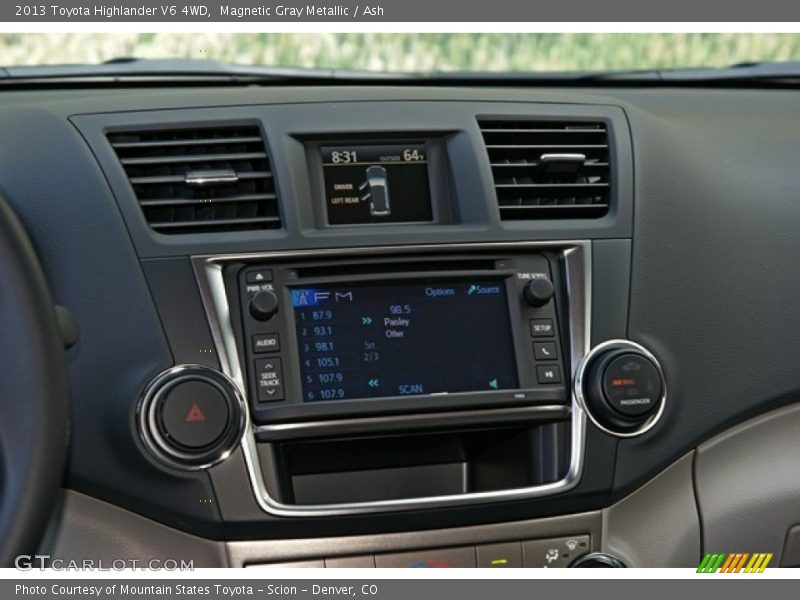 Magnetic Gray Metallic / Ash 2013 Toyota Highlander V6 4WD