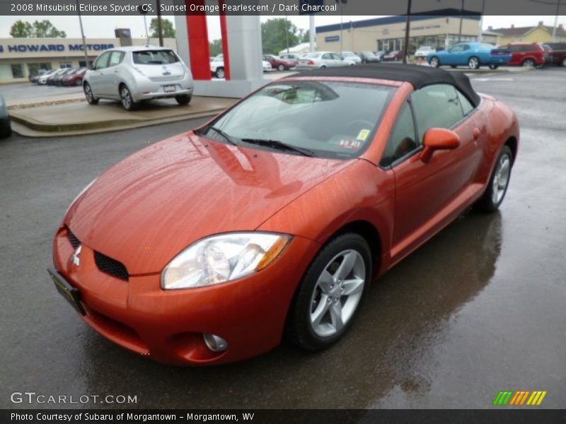 Sunset Orange Pearlescent / Dark Charcoal 2008 Mitsubishi Eclipse Spyder GS