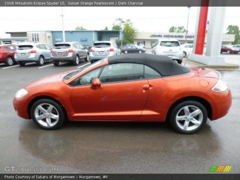 Sunset Orange Pearlescent / Dark Charcoal 2008 Mitsubishi Eclipse Spyder GS