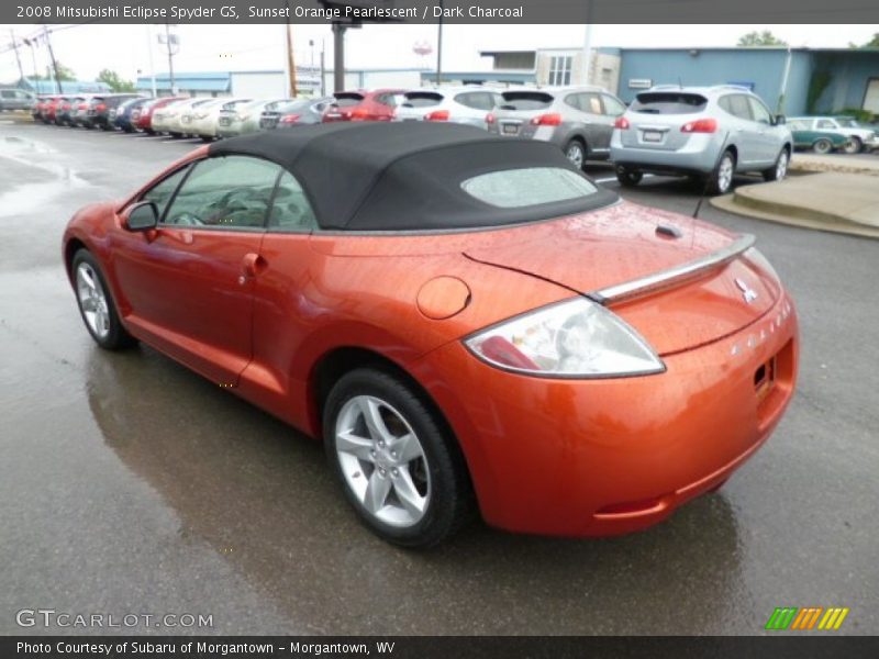 Sunset Orange Pearlescent / Dark Charcoal 2008 Mitsubishi Eclipse Spyder GS