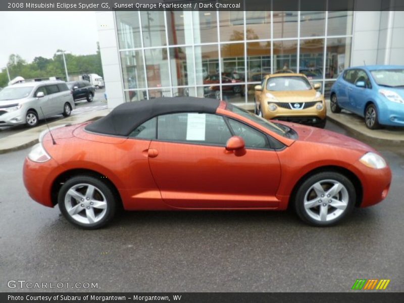 Sunset Orange Pearlescent / Dark Charcoal 2008 Mitsubishi Eclipse Spyder GS