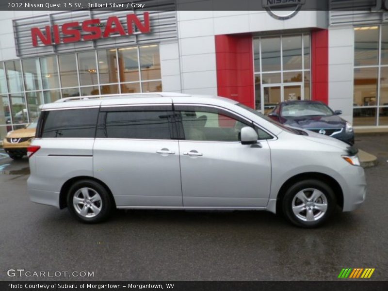 Brilliant Silver / Gray 2012 Nissan Quest 3.5 SV