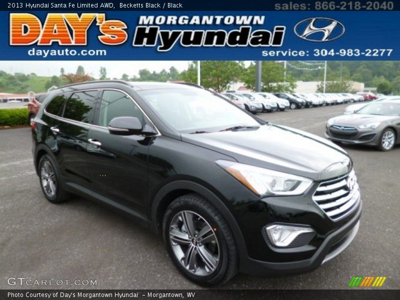 Becketts Black / Black 2013 Hyundai Santa Fe Limited AWD