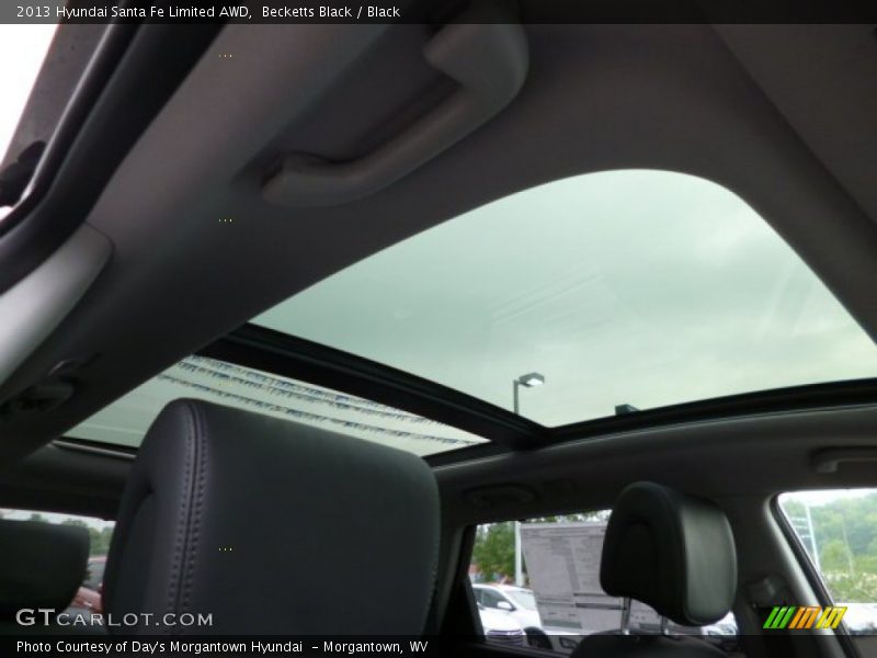 Sunroof of 2013 Santa Fe Limited AWD