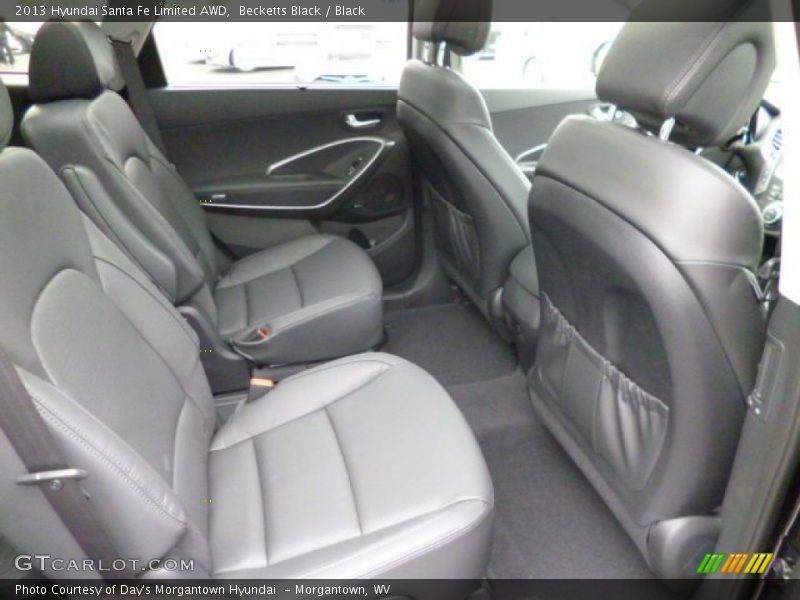 Rear Seat of 2013 Santa Fe Limited AWD