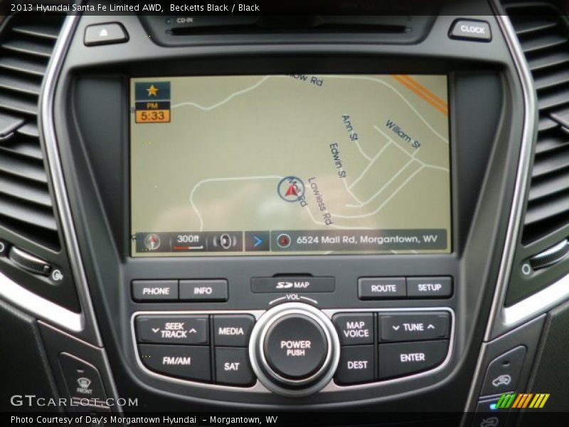 Navigation of 2013 Santa Fe Limited AWD