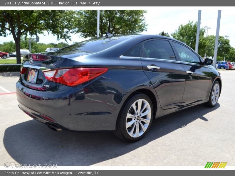 Indigo Blue Pearl / Gray 2011 Hyundai Sonata SE 2.0T