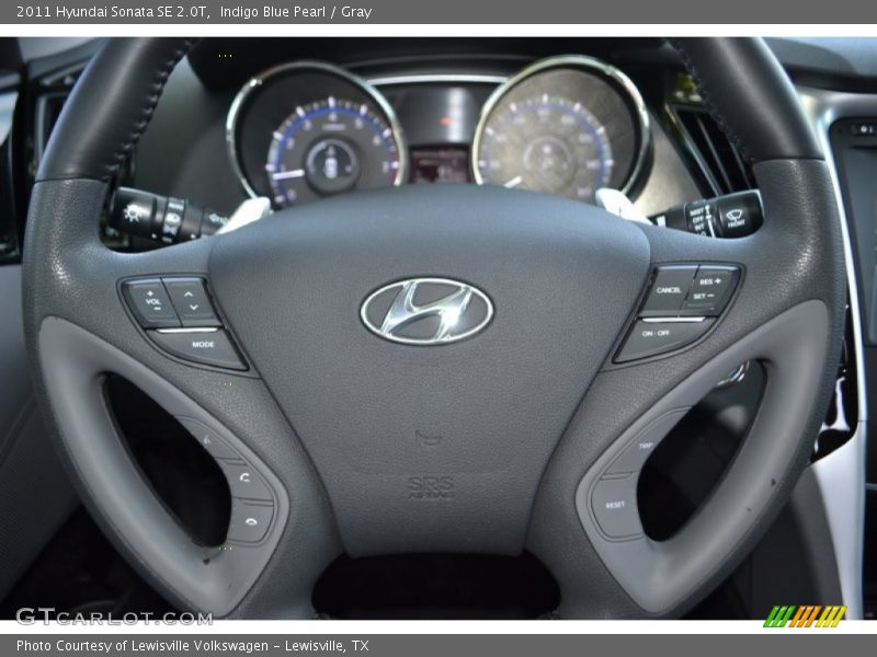 Indigo Blue Pearl / Gray 2011 Hyundai Sonata SE 2.0T