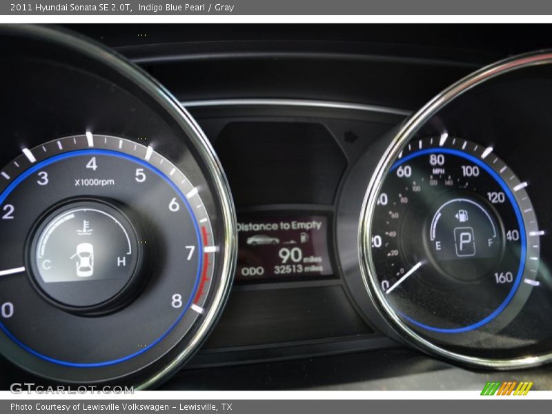Indigo Blue Pearl / Gray 2011 Hyundai Sonata SE 2.0T