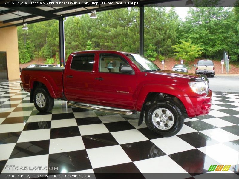 Impulse Red Pearl / Taupe 2006 Toyota Tacoma V6 PreRunner Double Cab