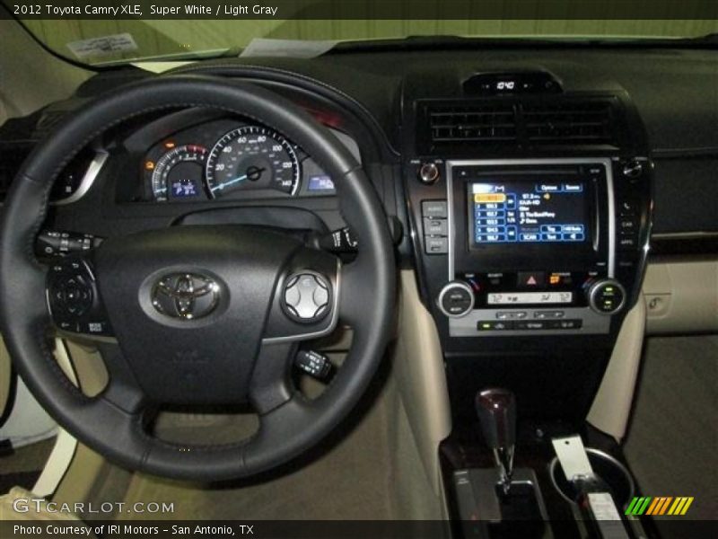 Super White / Light Gray 2012 Toyota Camry XLE