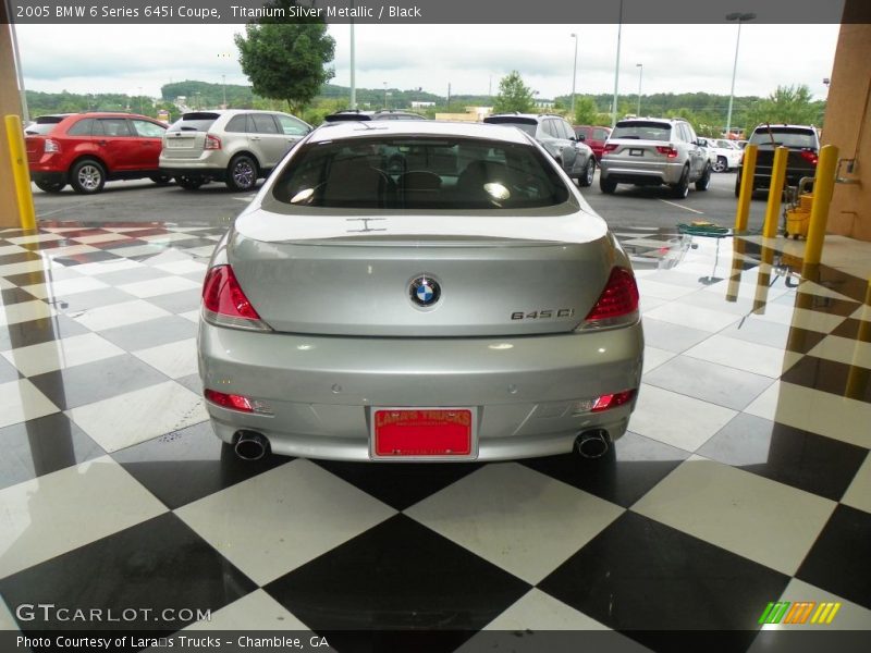 Titanium Silver Metallic / Black 2005 BMW 6 Series 645i Coupe