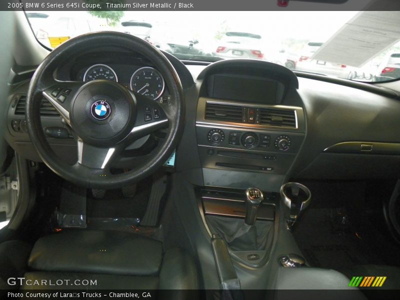 Titanium Silver Metallic / Black 2005 BMW 6 Series 645i Coupe