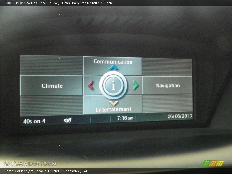 Titanium Silver Metallic / Black 2005 BMW 6 Series 645i Coupe