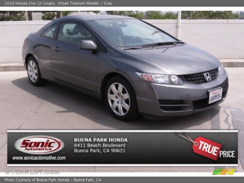 Urban Titanium Metallic / Gray 2010 Honda Civic LX Coupe
