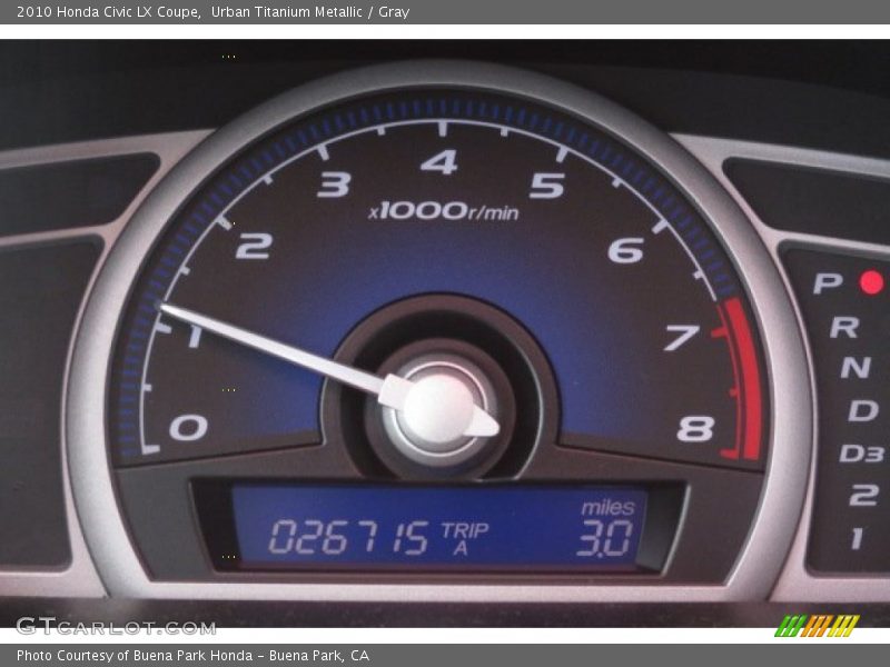 Urban Titanium Metallic / Gray 2010 Honda Civic LX Coupe