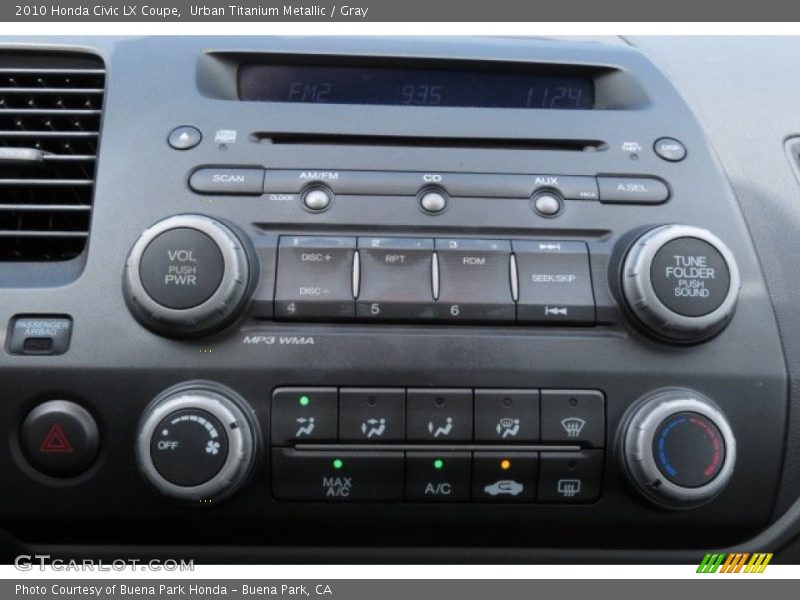 Urban Titanium Metallic / Gray 2010 Honda Civic LX Coupe