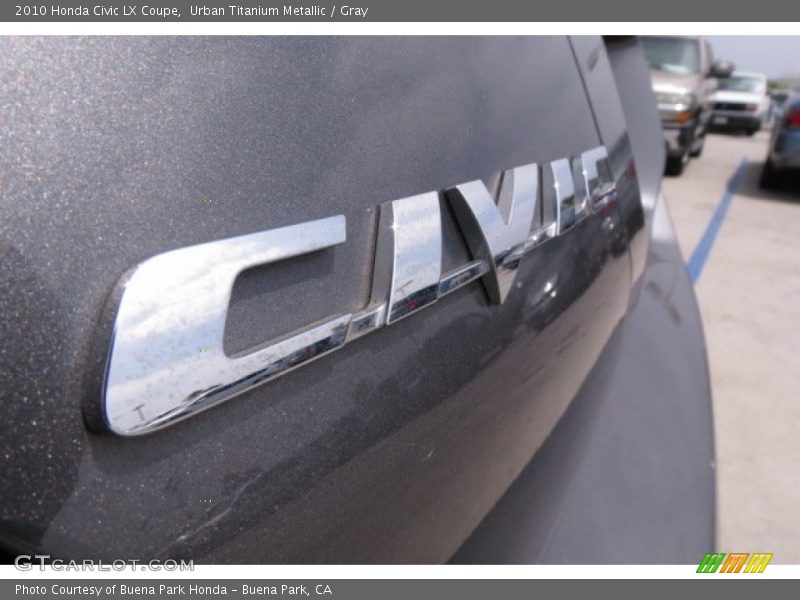 Urban Titanium Metallic / Gray 2010 Honda Civic LX Coupe