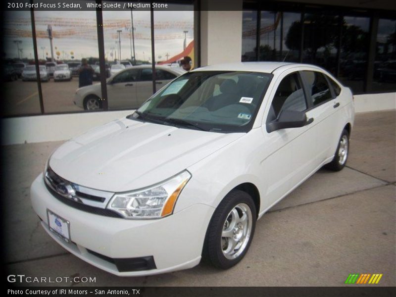 White Suede / Medium Stone 2010 Ford Focus S Sedan