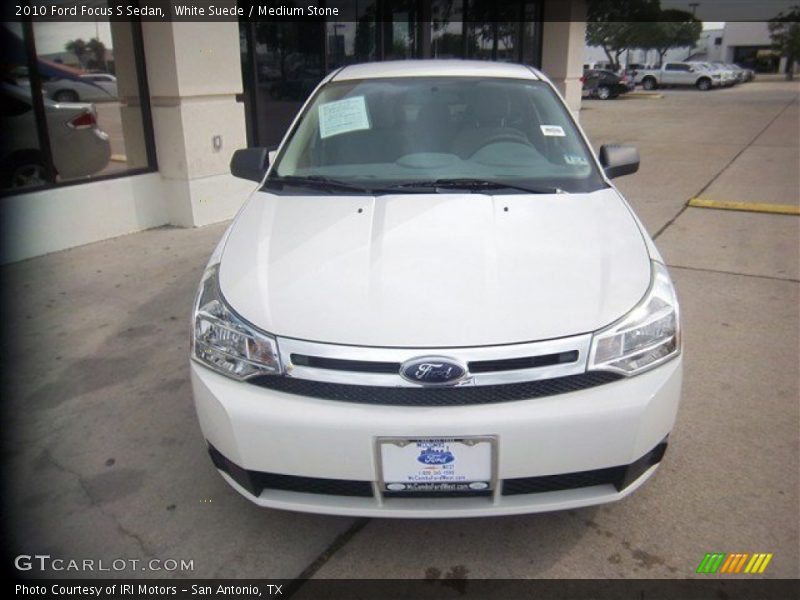 White Suede / Medium Stone 2010 Ford Focus S Sedan