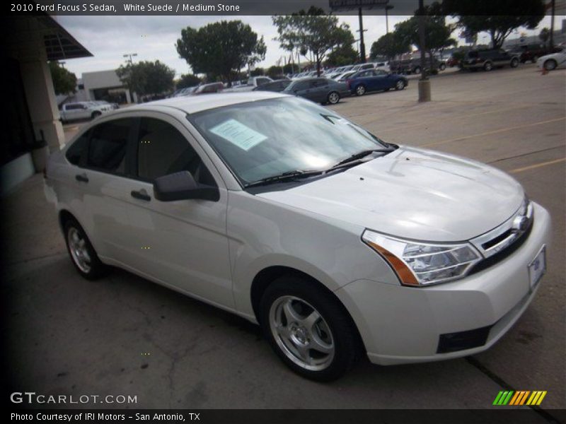 White Suede / Medium Stone 2010 Ford Focus S Sedan