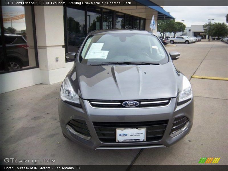 Sterling Gray Metallic / Charcoal Black 2013 Ford Escape SEL 2.0L EcoBoost