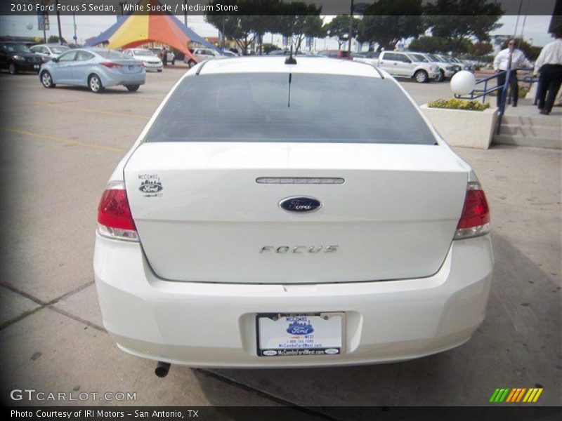 White Suede / Medium Stone 2010 Ford Focus S Sedan
