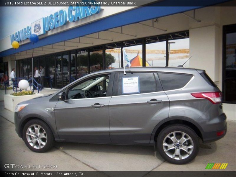 Sterling Gray Metallic / Charcoal Black 2013 Ford Escape SEL 2.0L EcoBoost