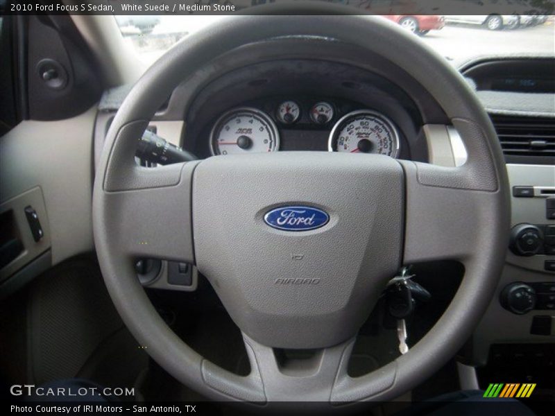 White Suede / Medium Stone 2010 Ford Focus S Sedan