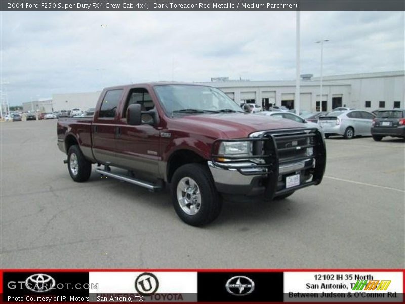Dark Toreador Red Metallic / Medium Parchment 2004 Ford F250 Super Duty FX4 Crew Cab 4x4