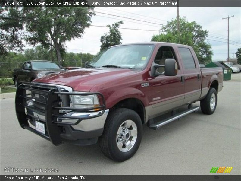 Dark Toreador Red Metallic / Medium Parchment 2004 Ford F250 Super Duty FX4 Crew Cab 4x4