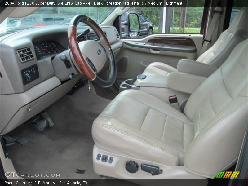 Dark Toreador Red Metallic / Medium Parchment 2004 Ford F250 Super Duty FX4 Crew Cab 4x4