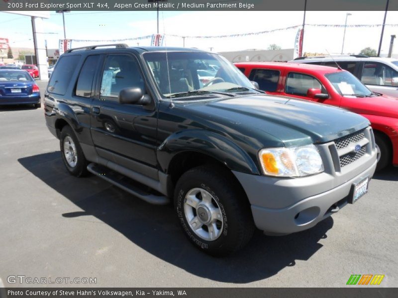 Aspen Green Metallic / Medium Parchment Beige 2003 Ford Explorer Sport XLT 4x4