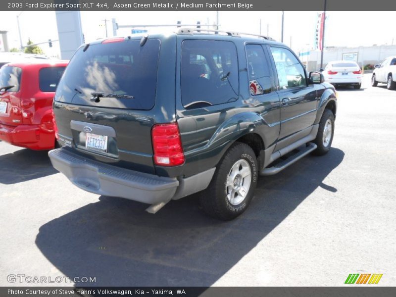Aspen Green Metallic / Medium Parchment Beige 2003 Ford Explorer Sport XLT 4x4