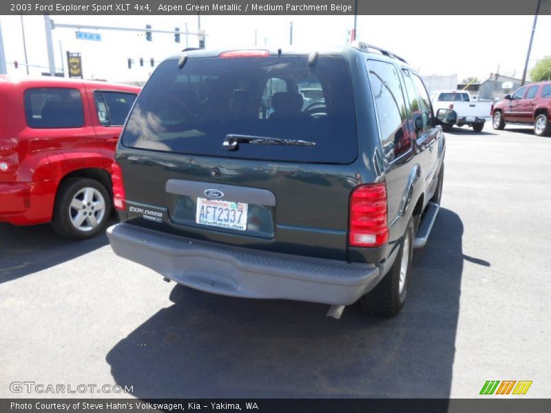 Aspen Green Metallic / Medium Parchment Beige 2003 Ford Explorer Sport XLT 4x4