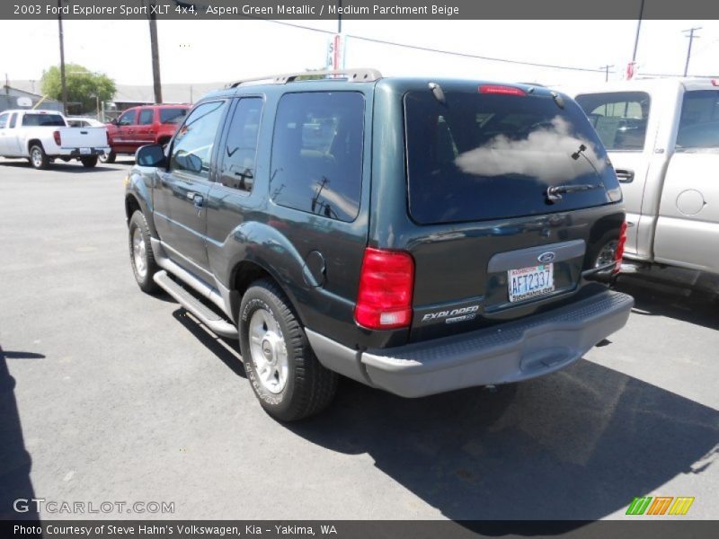 Aspen Green Metallic / Medium Parchment Beige 2003 Ford Explorer Sport XLT 4x4