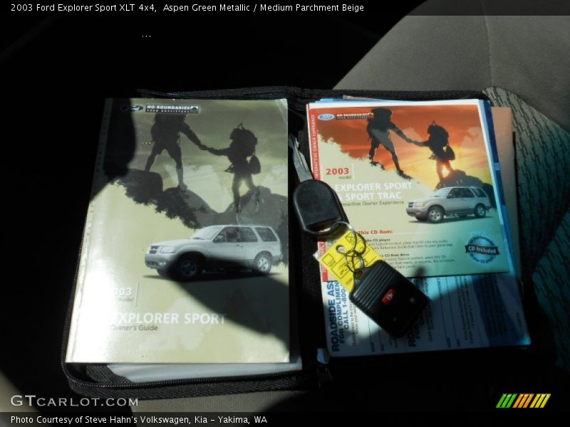 Aspen Green Metallic / Medium Parchment Beige 2003 Ford Explorer Sport XLT 4x4