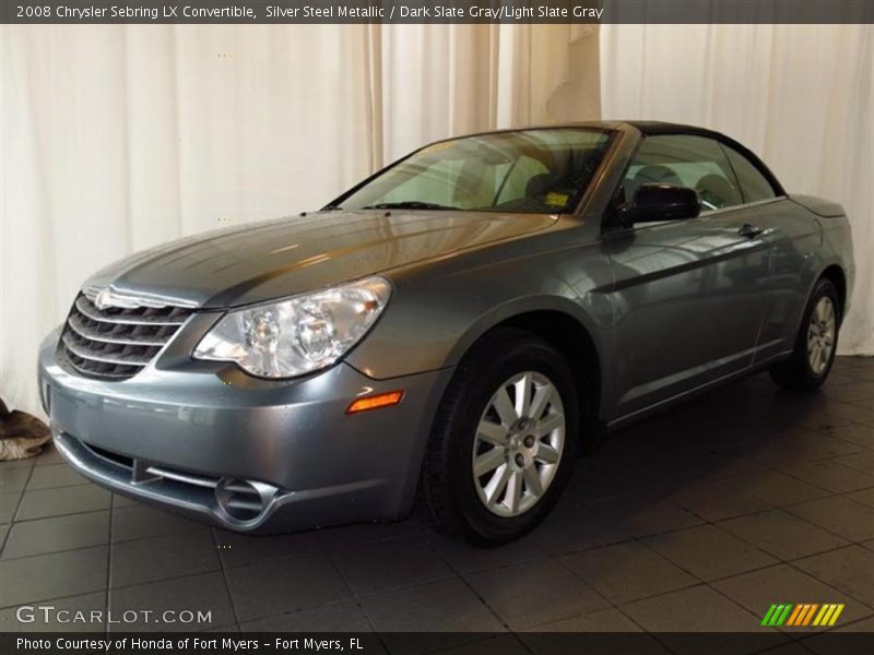Silver Steel Metallic / Dark Slate Gray/Light Slate Gray 2008 Chrysler Sebring LX Convertible