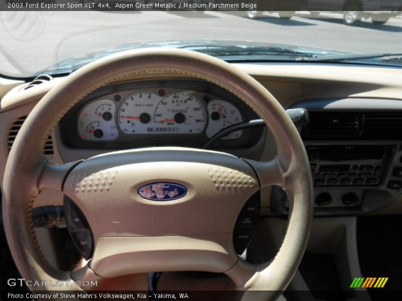 Aspen Green Metallic / Medium Parchment Beige 2003 Ford Explorer Sport XLT 4x4