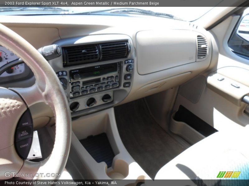 Aspen Green Metallic / Medium Parchment Beige 2003 Ford Explorer Sport XLT 4x4